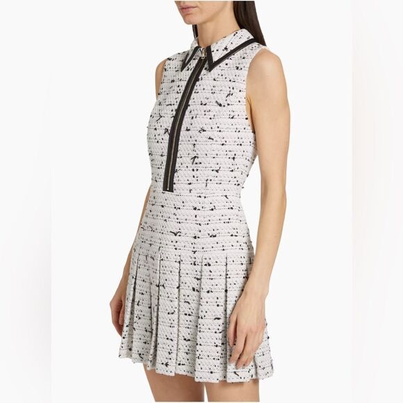 Alice + Olivia Ellis Tweed Pleated Minidress size 0 - Picture 4 of 12